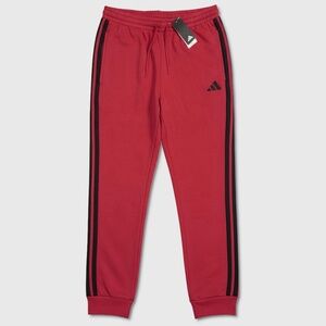 Adidas 3-Stripes French Terry Pants / Joggers - NWT Mens XLT Red - #48663-E7